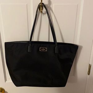 Black nylon Kate spade tote bag